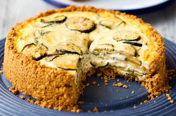 oaty crust courgette quiche