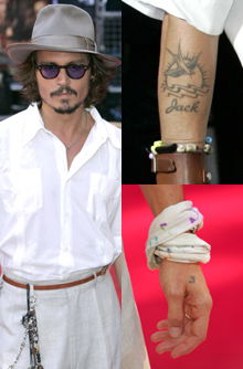 Johnny Depp, celebrity tattoo, tattoo