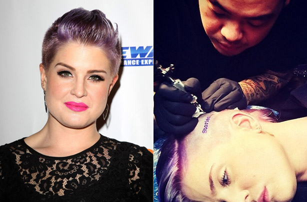 Kelly Osbourne head tattoo