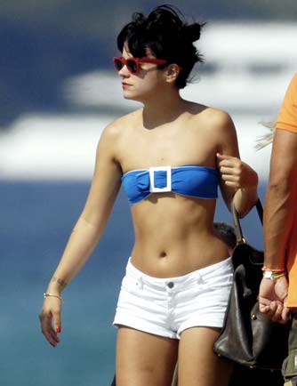 Lily Allen in a bikini