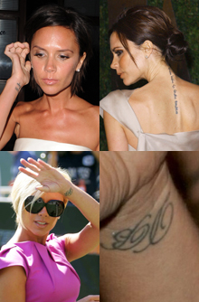 Victoria Beckham, celebrity tattoo, tattoo