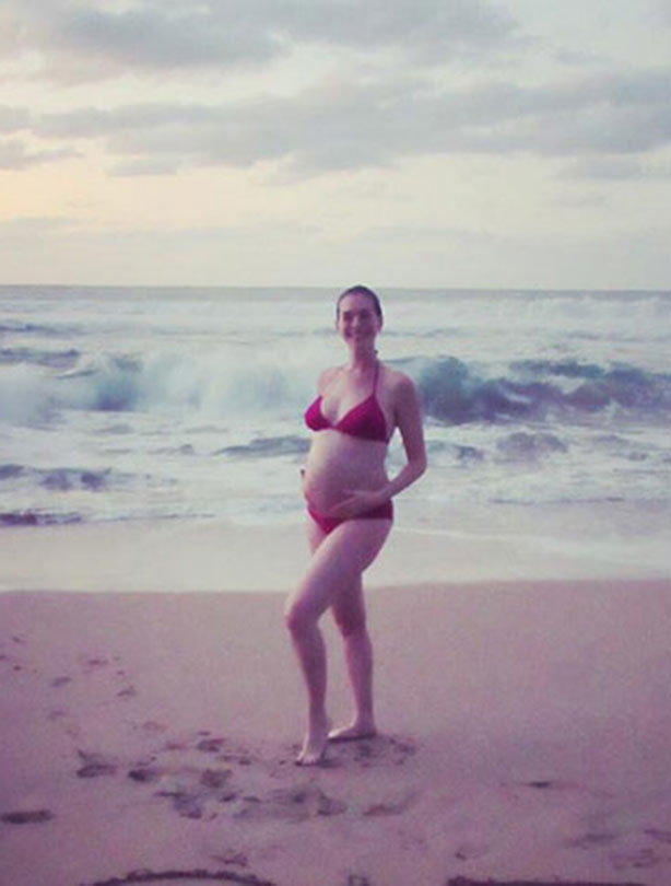 Anne Hathaway on the beach