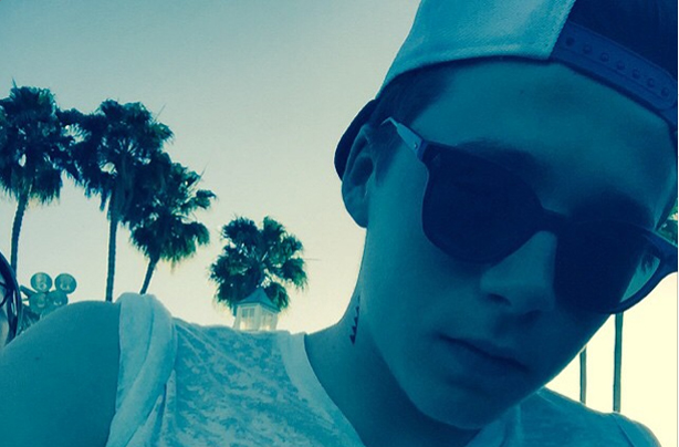 Brooklyn Beckham neck tattoo