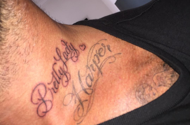 David Beckham 'Pretty Lady' tattoo