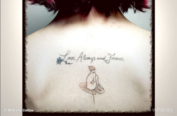 Lily Collins tattoo