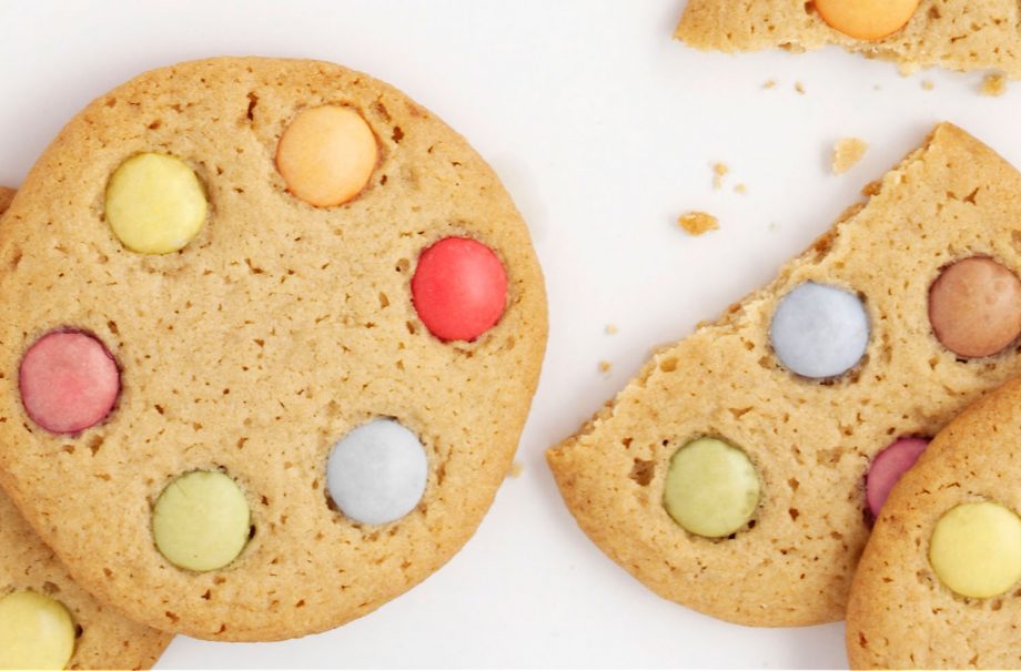 Coloured candy cookies