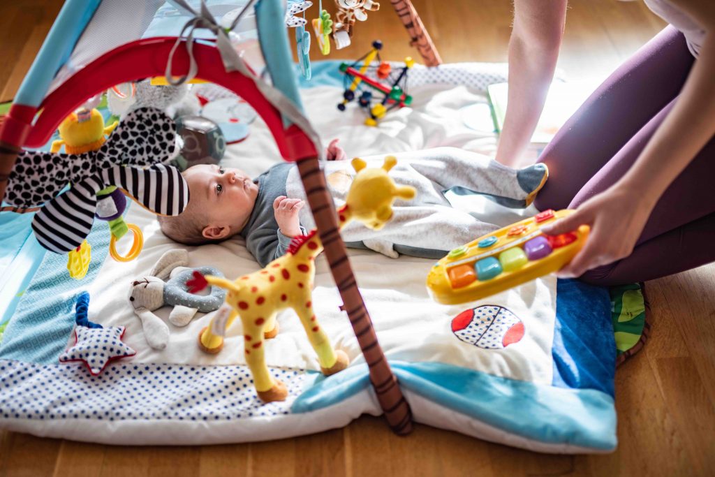 baby on baby gym