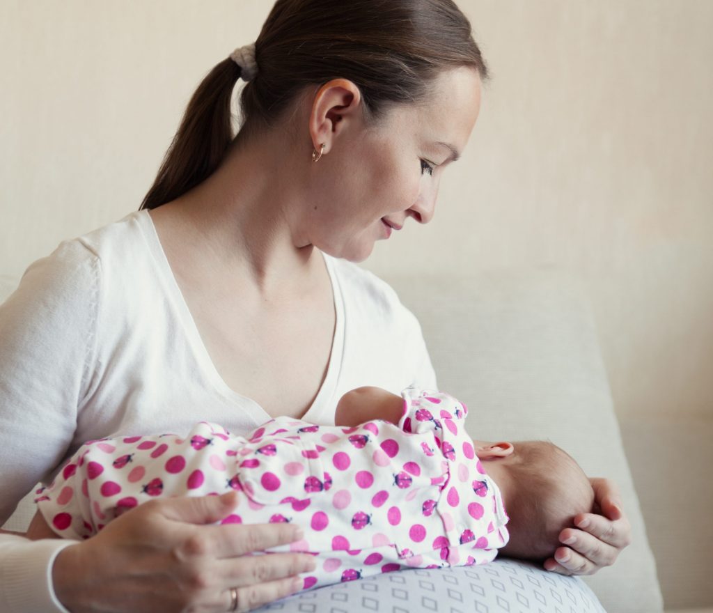 mother nursing baby