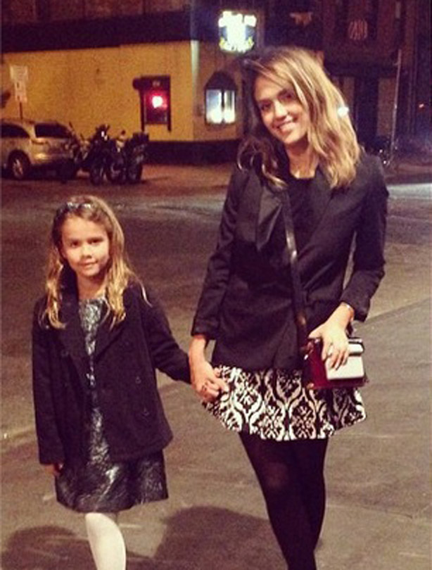 Jessica Alba with her daughter Honor