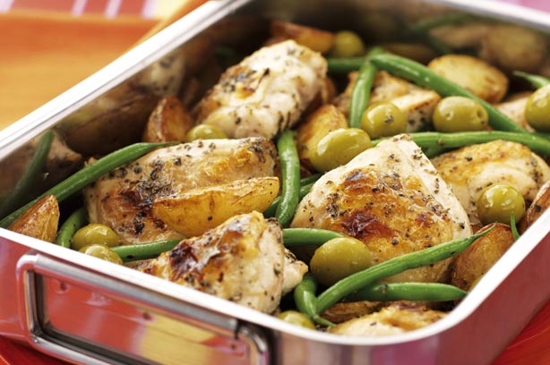 Lemon chicken and potatoes