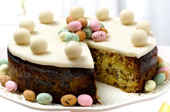 Mini eggs Simnel cake