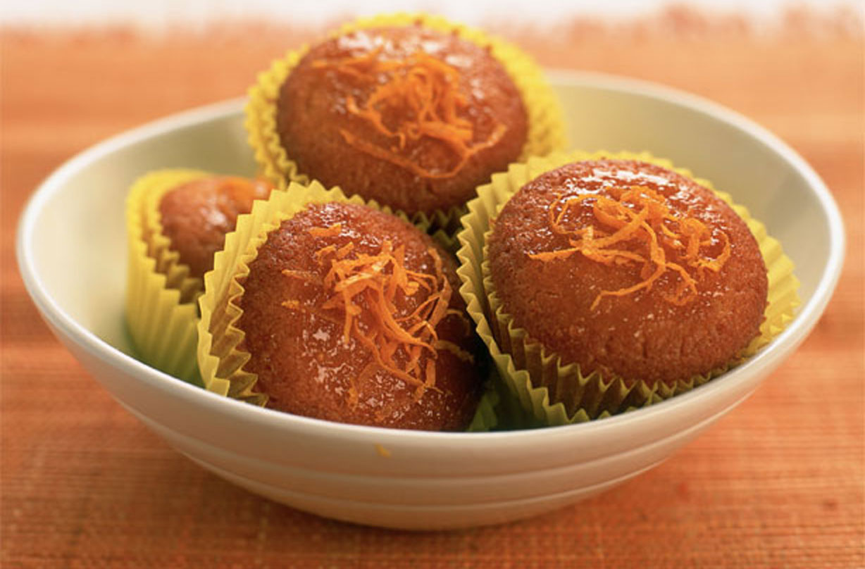 Orange fairy cakes