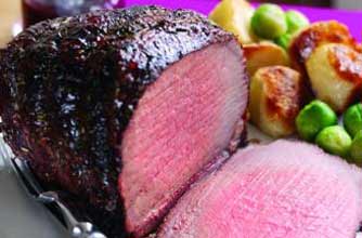 Glazed rosemary roast beef