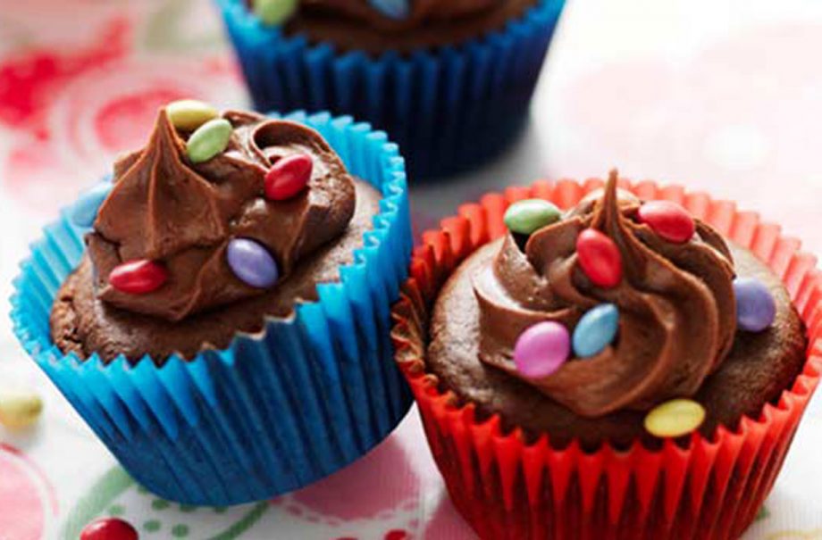 Smartie cupcakes