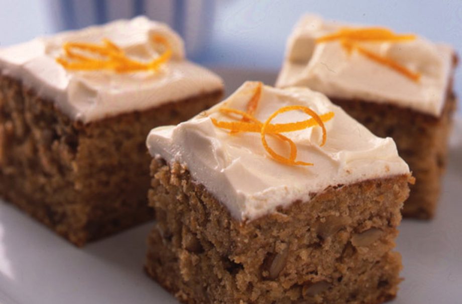 Spiced carrot cake squares