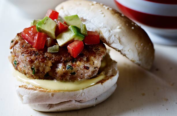 Tex-Mex chicken burgers