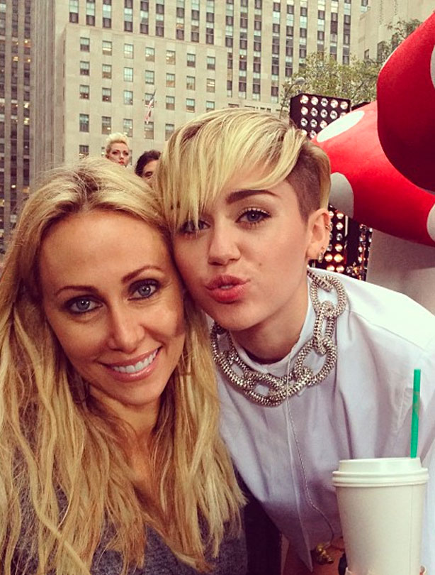 Miley Cyrus and her mum