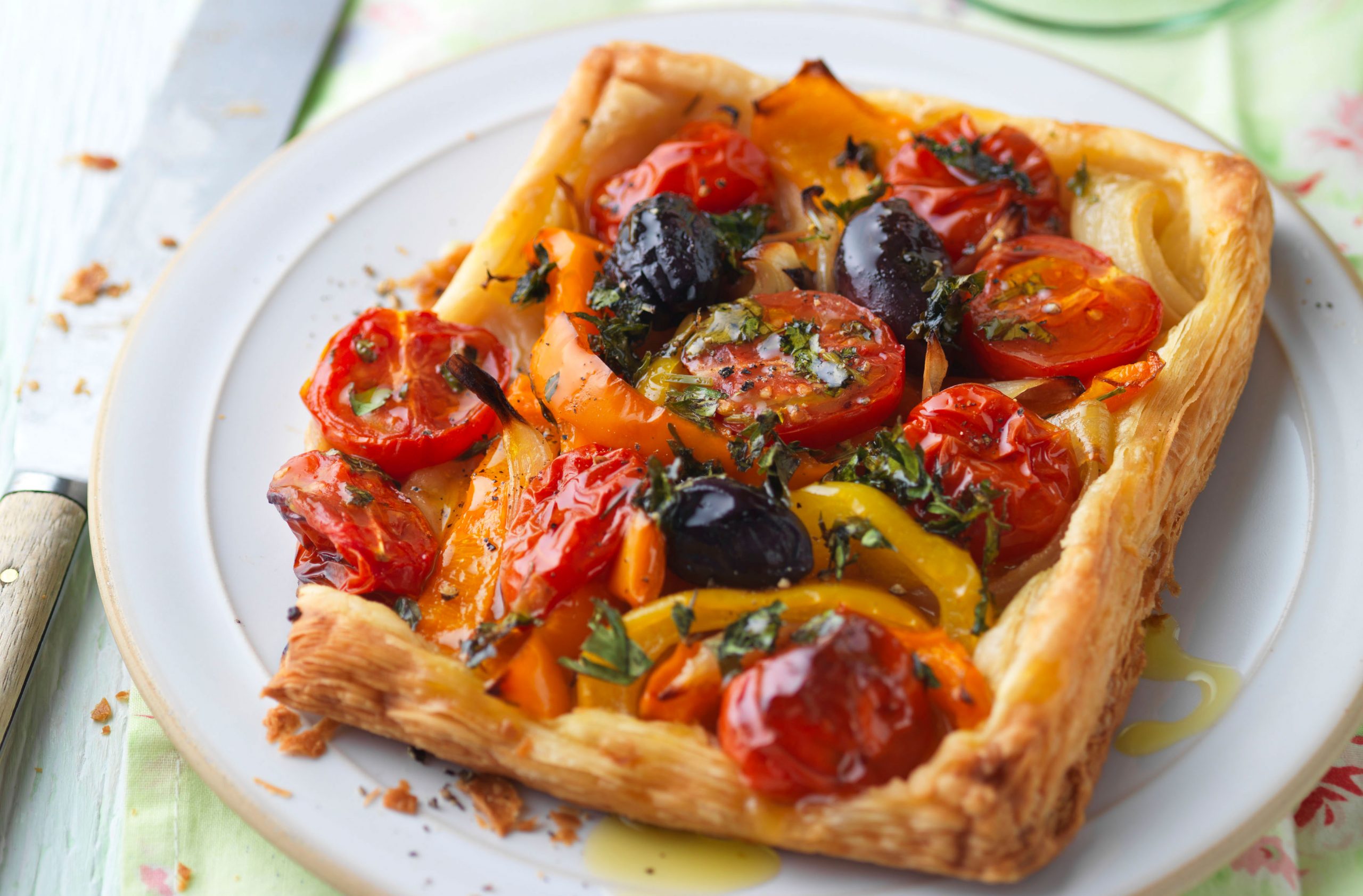 Tomato and pepper galettes