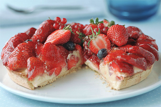 Strawberry Flan