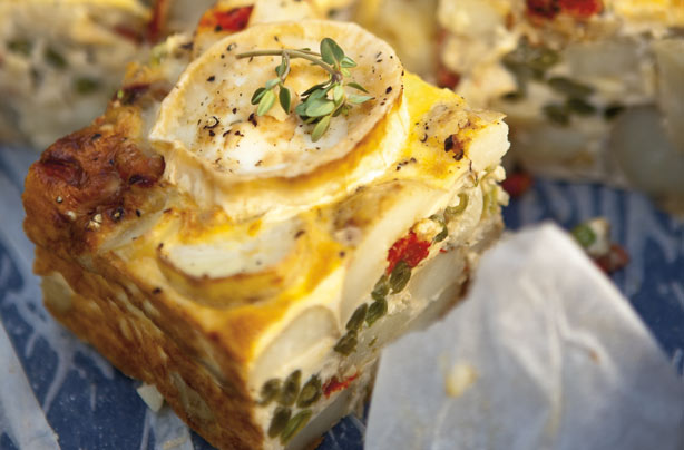 Celebrate the Jubilee with your neighbours, friends and family with this tasty treat of spring vegetable tortilla. It is easy and cheap to make. This recipe serves 8-10 people.