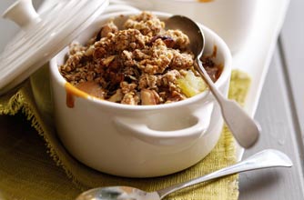 Caramel apple crumble