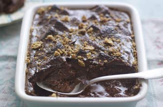 Chocolate bread and butter pudding