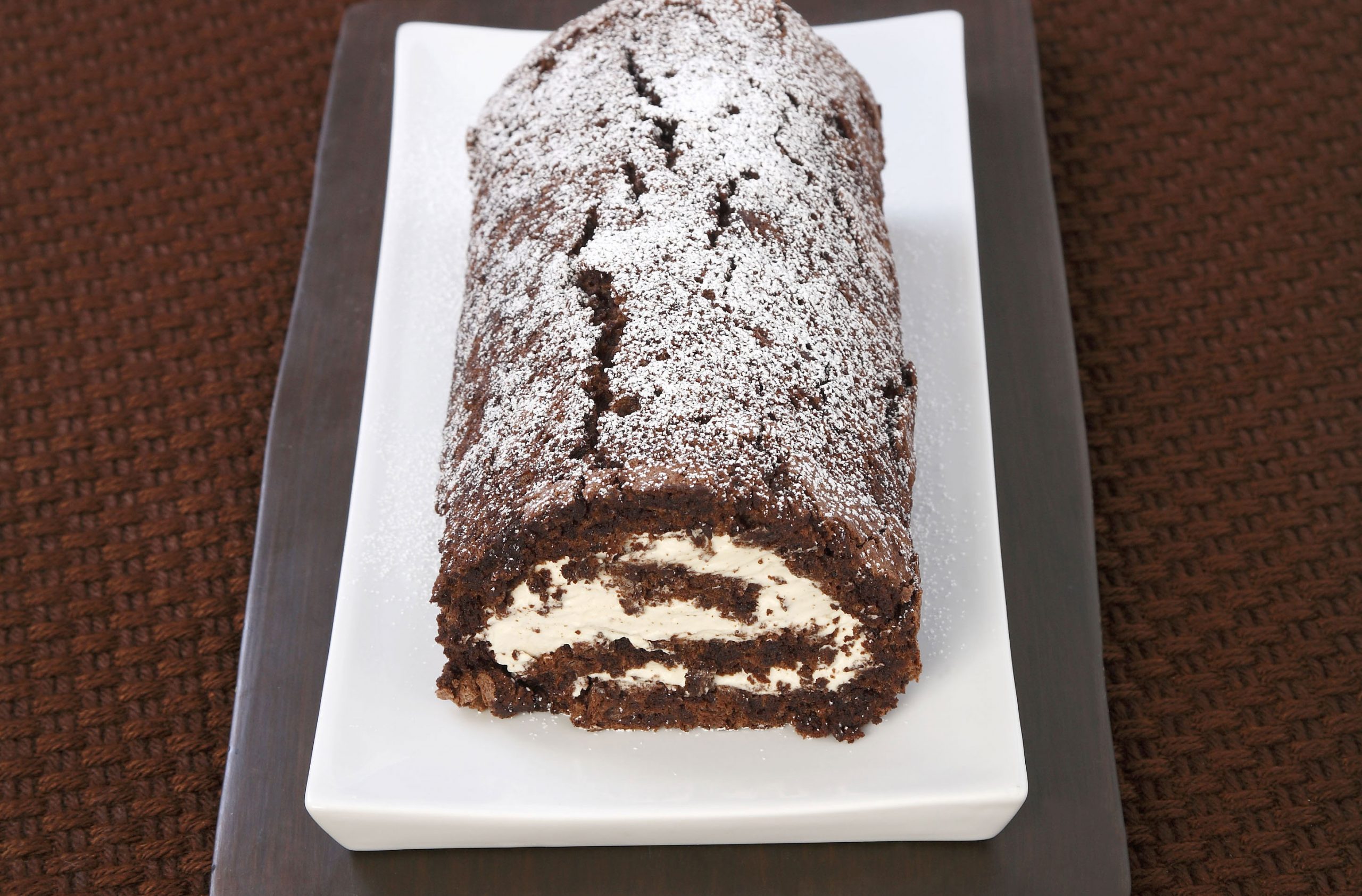 Chocolate and Irish cream roulade