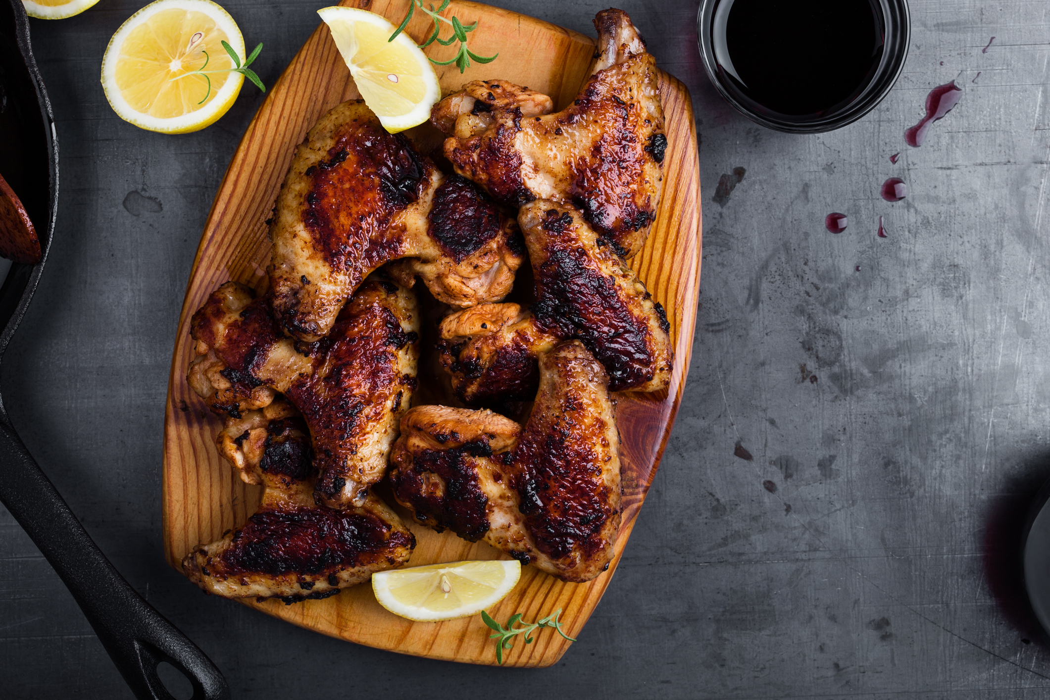 Marinated chicken cooked on the BBQ