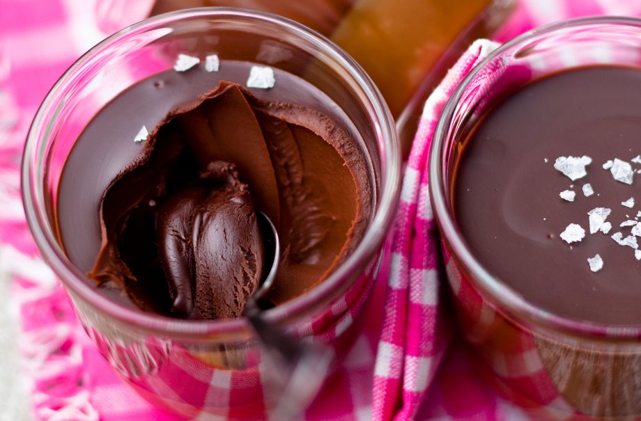 Salted caramel chocolate pots