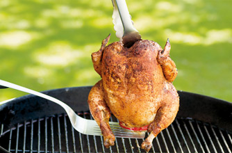 How to make smoked beer can chicken step 7