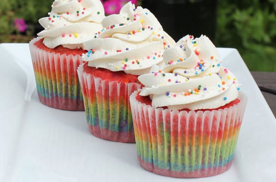 Rainbow cupcakes