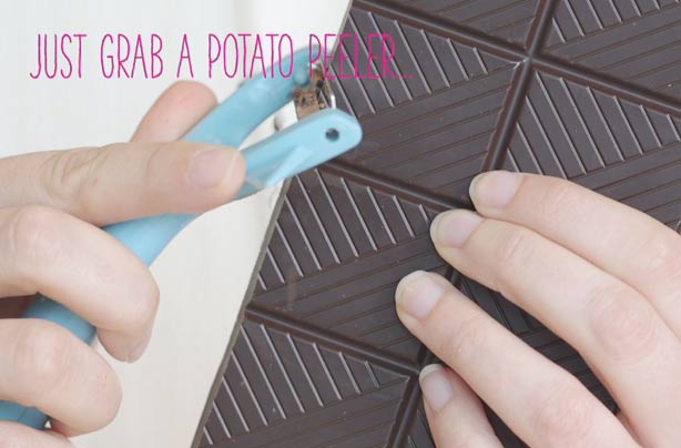 Food hack: How to grate chocolate with a potato peeler