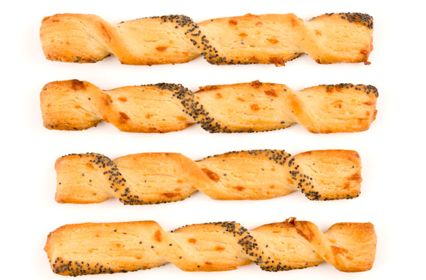 Cheese and poppy seed straws recipe