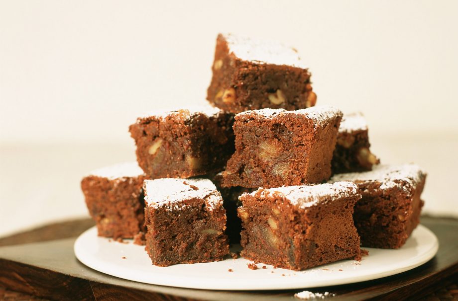 Gluten and dairy-free date and pecan brownies