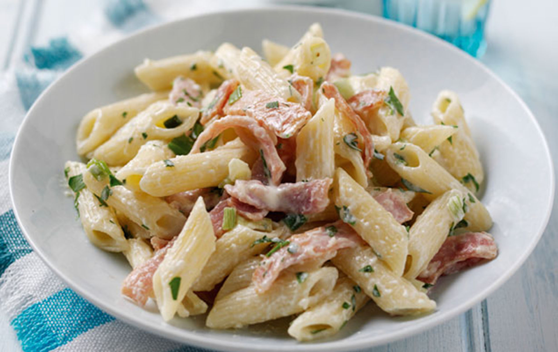  Penne Carbonara 
