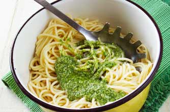 Rocket pesto spaghetti