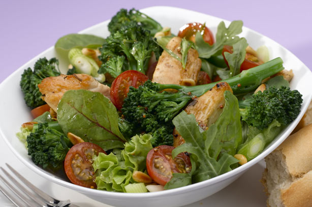 Warm Tenderstem broccoli and tarragon chicken salad
