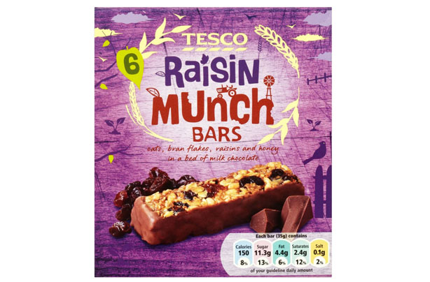 Best and worst cereal bars tesco raisin munch