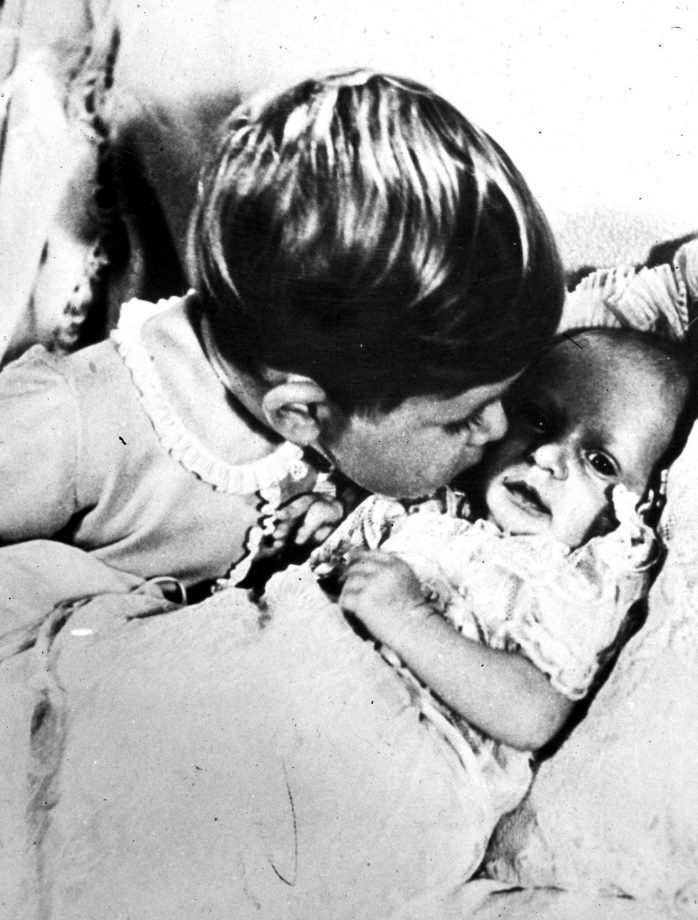 Prince Charles and Princess Anne as a baby