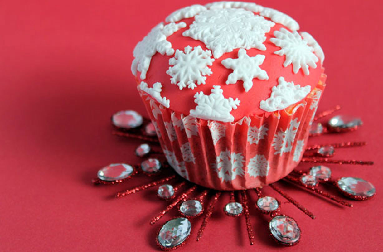 Snowflake cupcakes