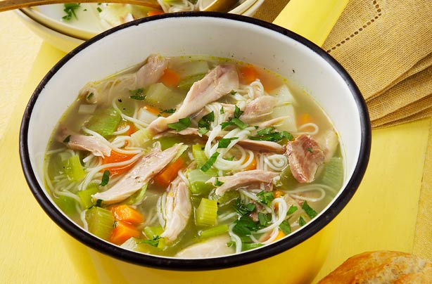 Chicken noodle broth