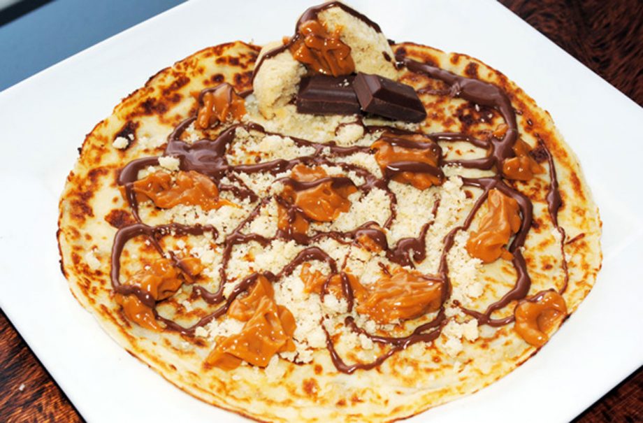 Millionaire’s shortbread pancakes