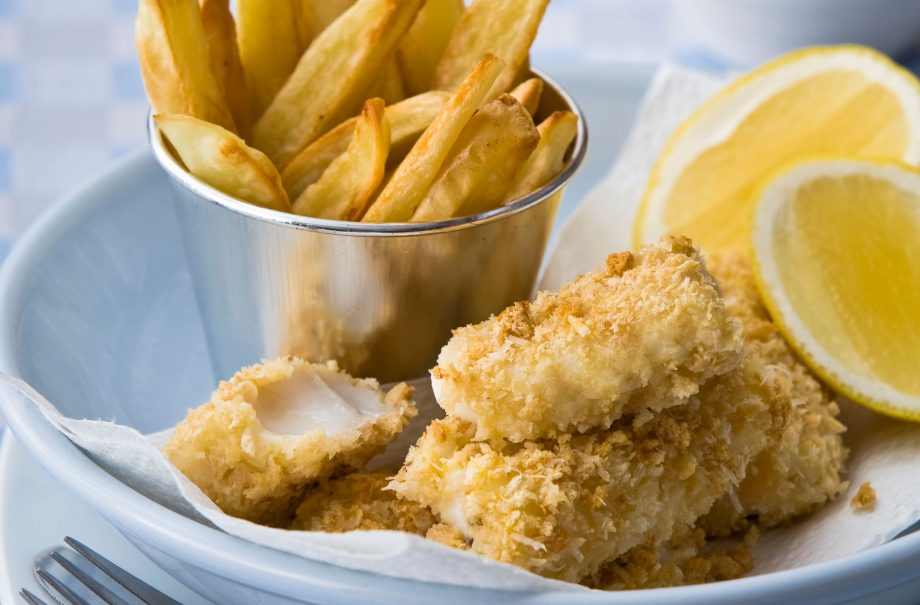 Oven baked fish and chips