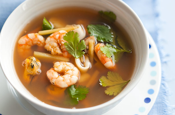 Tom yum seafood soup
