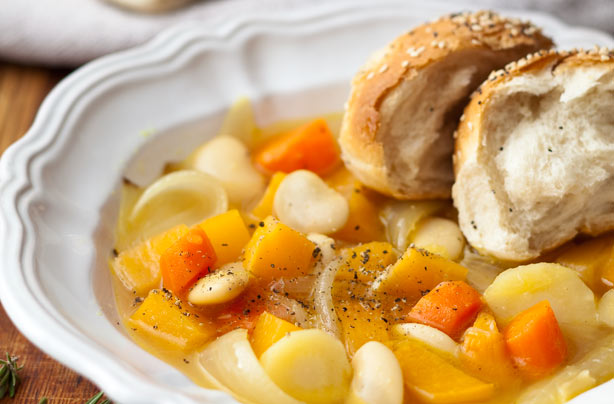 Chunky root veg soup