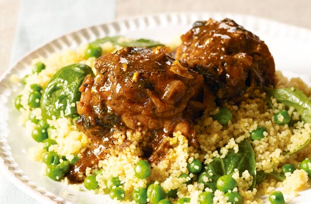 Baked spiced chicken with couscous