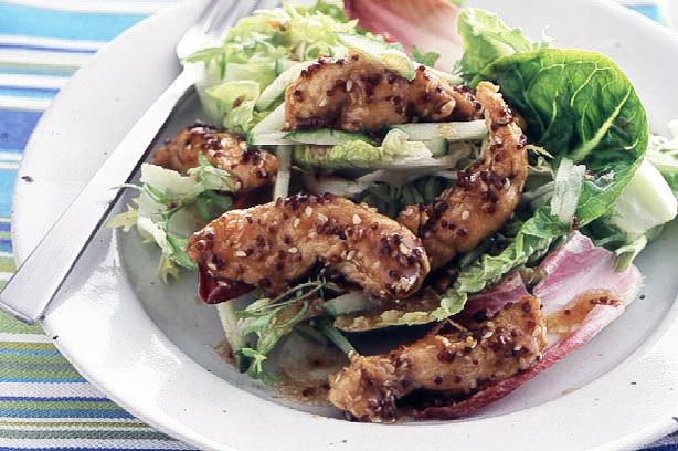 Sesame and honey chicken salad