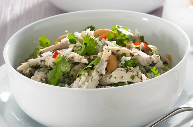Thai chicken rice salad