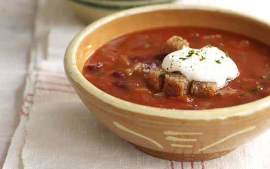 Tomato and red bean soup