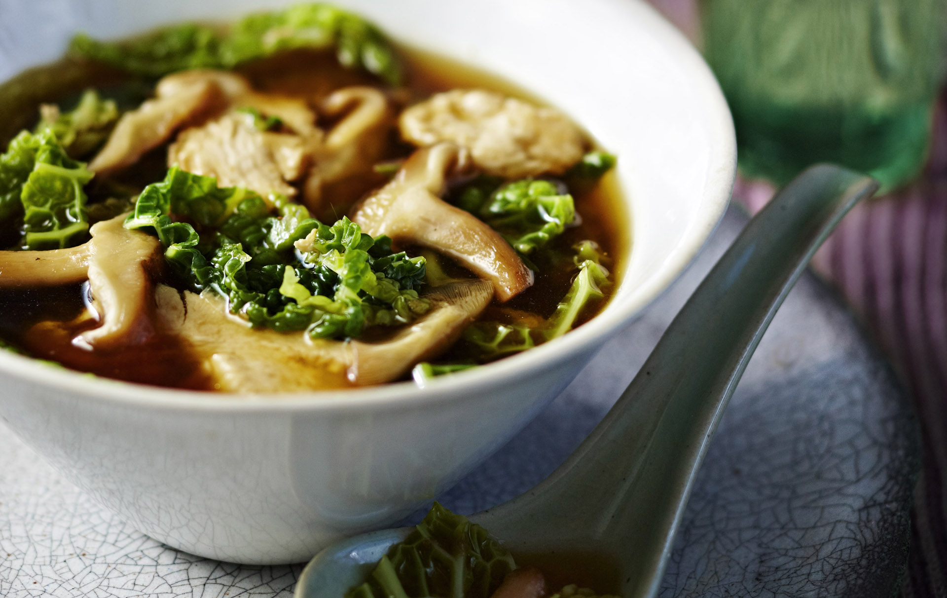 chunky soups, Chicken miso soup